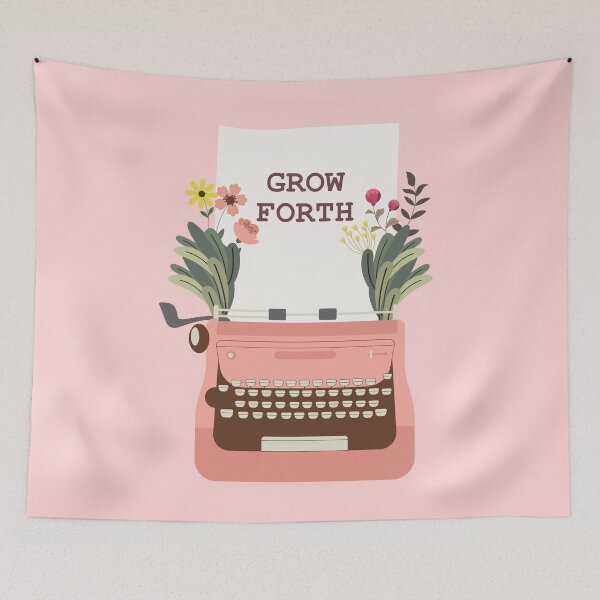 Item preview, Grow Forth | Pink Vintage Typewriter designed and sold by KarolinaPaz.
