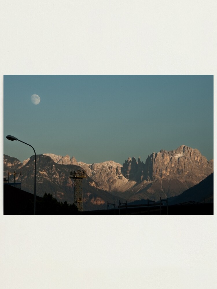 Alternate view of Moon over the Dolomites, Bolzano/Bozen, Italy Photographic Print