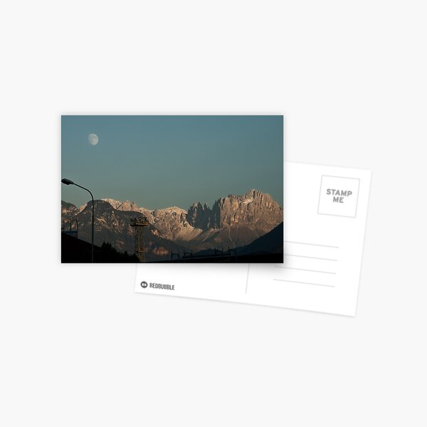 Moon over the Dolomites, Bolzano/Bozen, Italy Postcard
