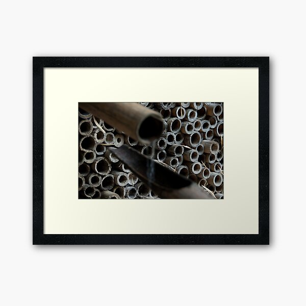 Bamboo Waterfall, Japanese Garden, Castle Trauttmansdorff, Italy Framed Art Print
