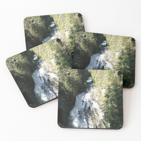 Item preview, The fabulous alpine waterfalls of Riva in the Dolomites (Campo Tures). Path of San Francesco with Tobl Castle ruins. Lovely place in the Alps. Sunny spring day with no people. Trentino Alto Adige designed and sold by Maurizio Fabbroni.
