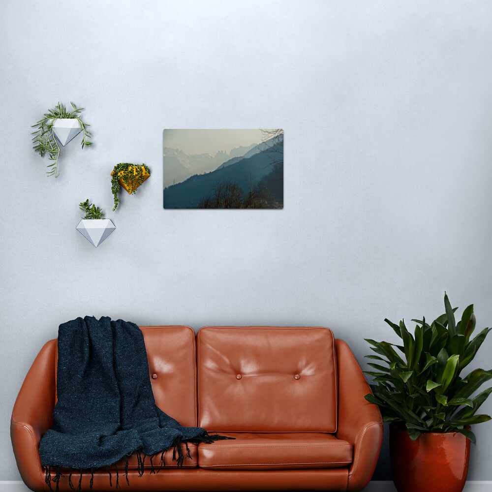 Dolomites and foreground hills, view from Bolzano/Bozen, Italy Metal Print