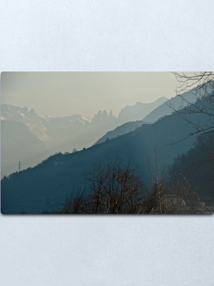 Alternate view of Dolomites and foreground hills, view from Bolzano/Bozen, Italy Metal Print