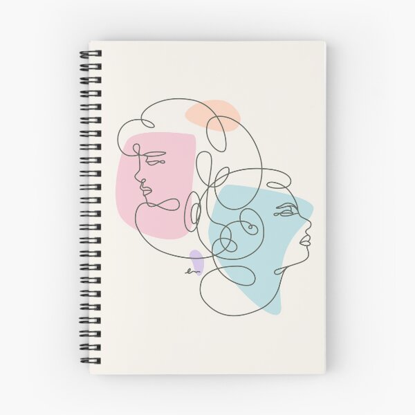 Item preview, Linear Art Abstract Portrait Two Girls designed and sold by makart2.