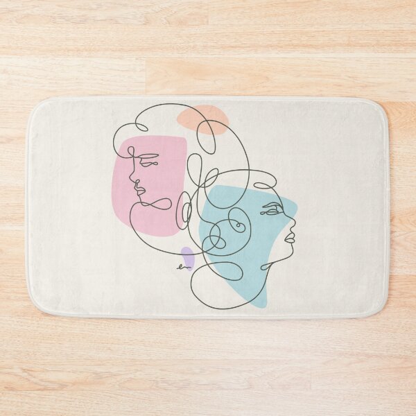Item preview, Linear Art Abstract Portrait Two Girls designed and sold by makart2.
