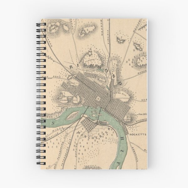Item preview, Vintage Map of Richmond Virginia (1867) designed and sold by BravuraMedia.