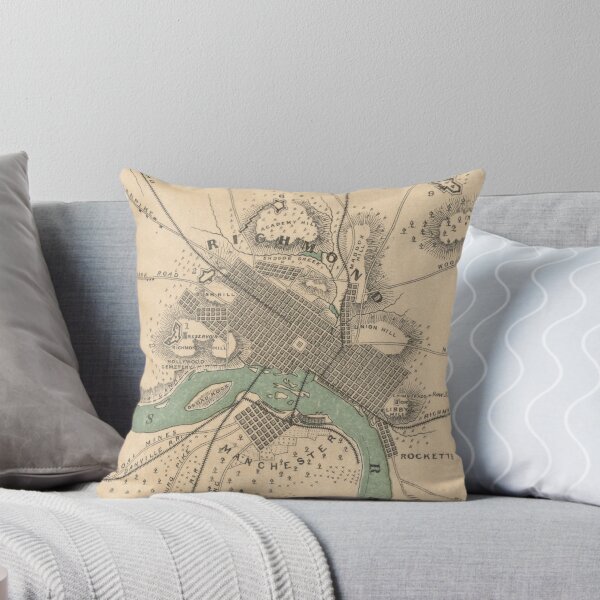 Item preview, Vintage Map of Richmond Virginia (1867) designed and sold by BravuraMedia.