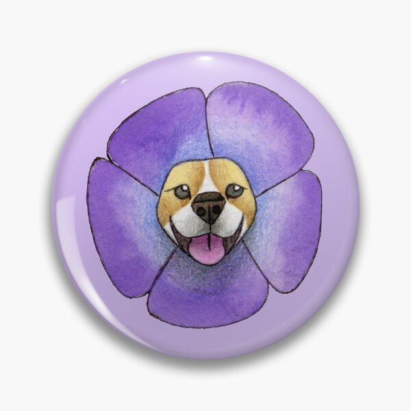 Item preview, Happy Purple Flower Pupper Dog designed and sold by Anila Tac.