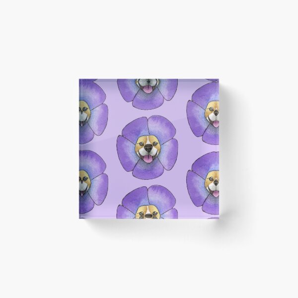 Item preview, Happy Purple Flower Pupper Dog designed and sold by Anila Tac.