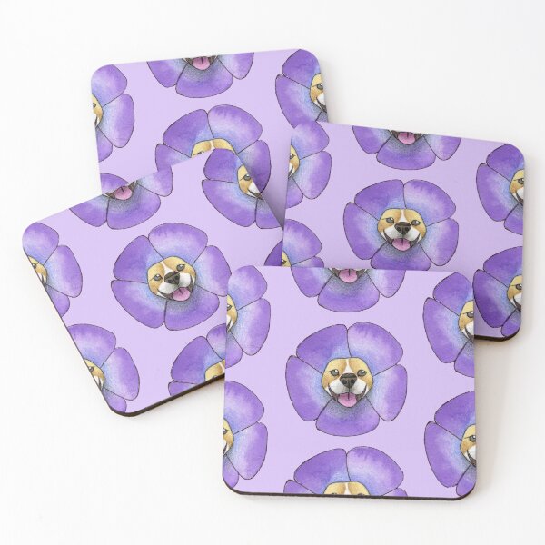 Item preview, Happy Purple Flower Pupper Dog designed and sold by Anila Tac.