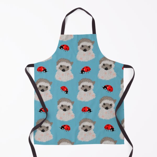 Item preview, Hedgehog babies and red ladybugs on teal designed and sold by QuirkyCraftz.