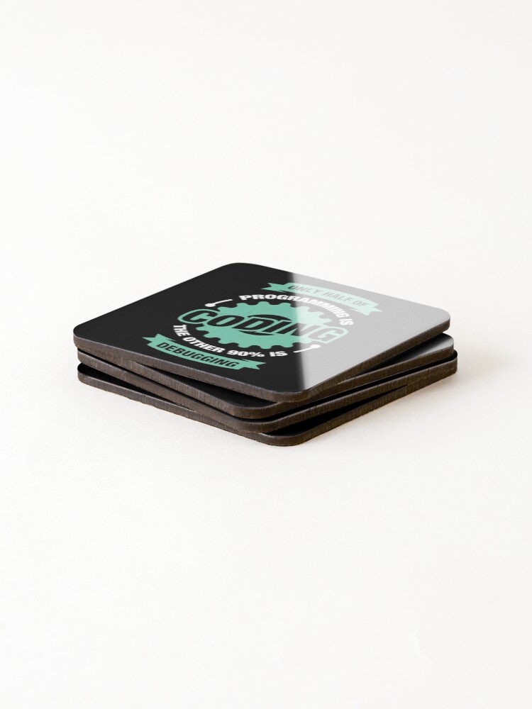 Thumbnail 4 of 5, Coasters (Set of 4), Programming Coding Programmer Gift designed and sold by Marcid95.