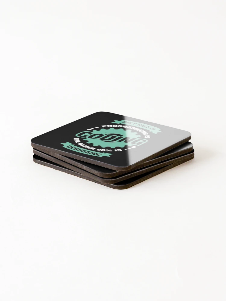 Thumbnail 4 of 5, Coasters (Set of 4), Programming Coding Programmer Gift designed and sold by Marcid95.