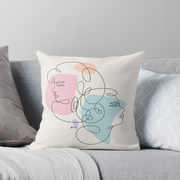 Item preview, Linear Art Abstract Portrait Two Girls designed and sold by makart2.