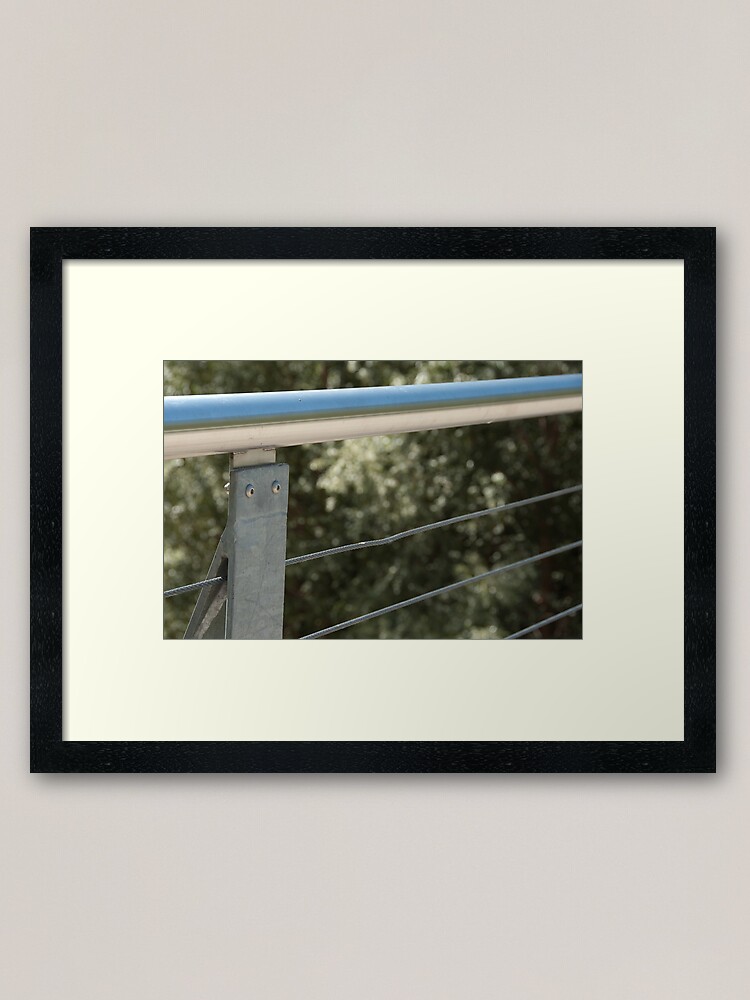 Alternate view of Face on a Fence Post, Bolzano/Bozen, Italy Framed Art Print