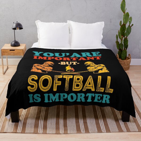 Item preview, You're Important But Softball Is Importer, Funny Slow Pich Softball, Tee Softball, Sarcastic Vintage Saying Gift For Softball Coach Dad designed and sold by Rassitni.