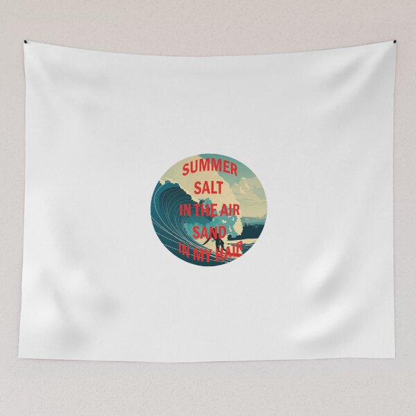 Item preview, summer salt in the air sand in my hair - summer season -beach quotes -  beach day  - gift for girlfriend -  gift for boyfriend designed and sold by amartis.