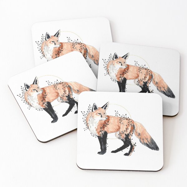 Item preview, Watercolour fox whimsical illustration  designed and sold by Elliezart.