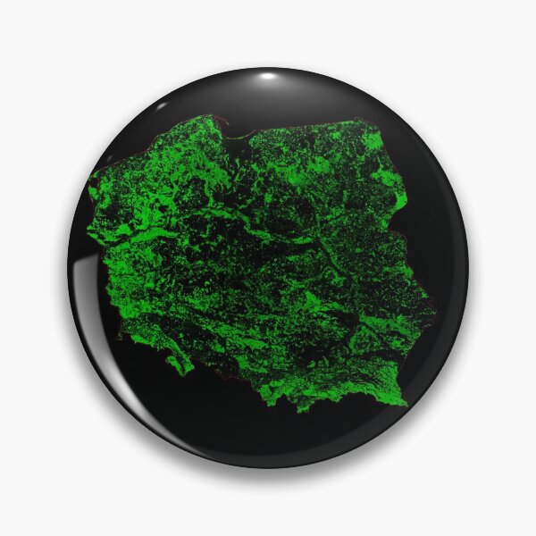 Item preview, Poland Forest Cover Map with Black Background designed and sold by GrasshopperGeo.