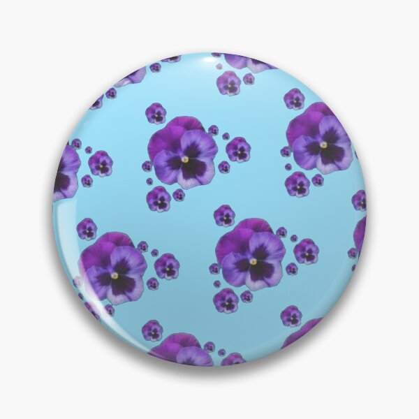 Item preview, PURPLE SPRING PANSY FLOWERS PATTERNS BABY BLUE ART designed and sold by sharlesart.