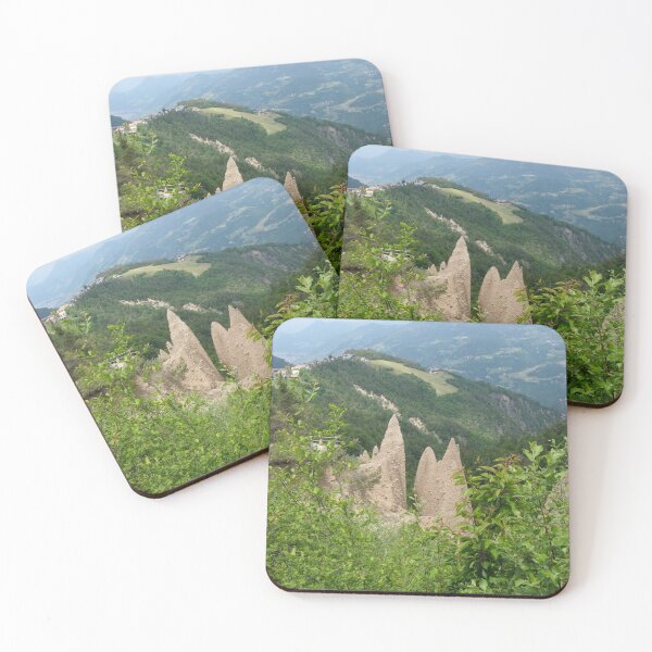 Item preview, The incredible earth pyramids of Collepietra (Piramidi di Terra) in the Dolomites. Striking place. Italian Alps. Sunny spring day with no people. Valley in the background. Trentino Alto Adige. designed and sold by Maurizio Fabbroni.