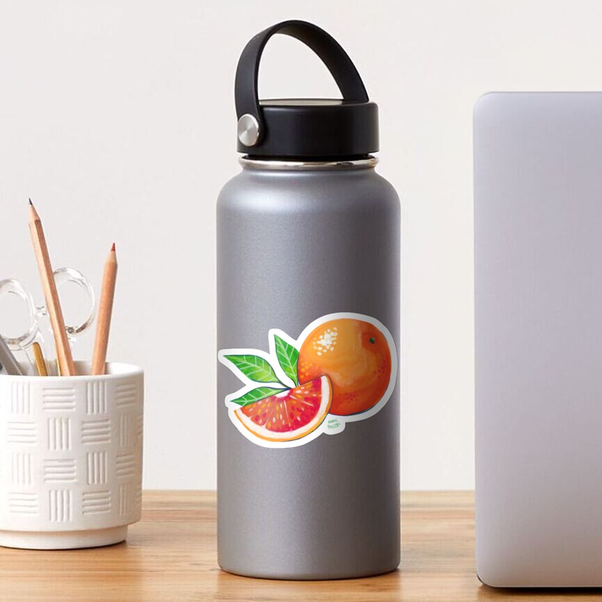 Gouache Orange Sticker