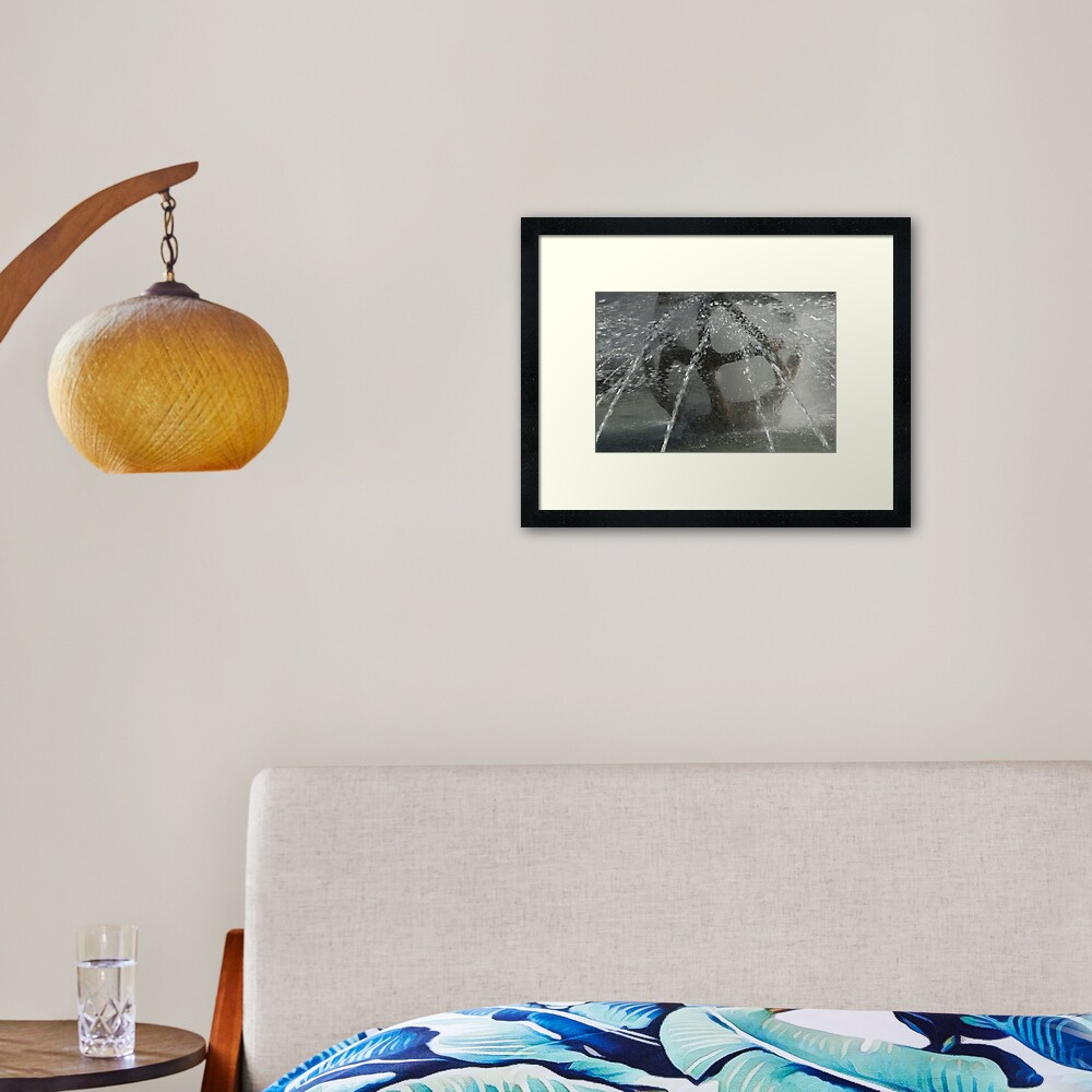Fountain, Piazza Tribunale, Bolzano/Bozen Framed Art Print