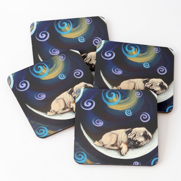 Item preview, Pug Sleep Moon designed and sold by lehnhattien.