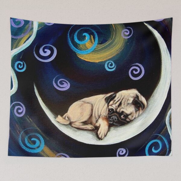 Item preview, Pug Sleep Moon designed and sold by lehnhattien.