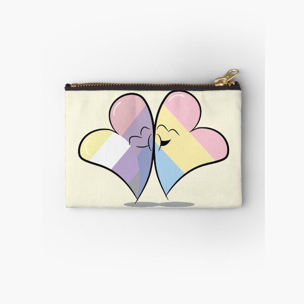 Item preview, Two Hearts in Love (Nonbinary/Bisexual and Pansexual Pride Flags) designed and sold by FrolicDesigns.