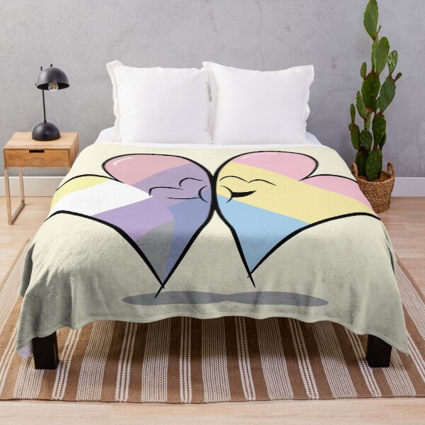 Item preview, Two Hearts in Love (Nonbinary/Bisexual and Pansexual Pride Flags) designed and sold by FrolicDesigns.