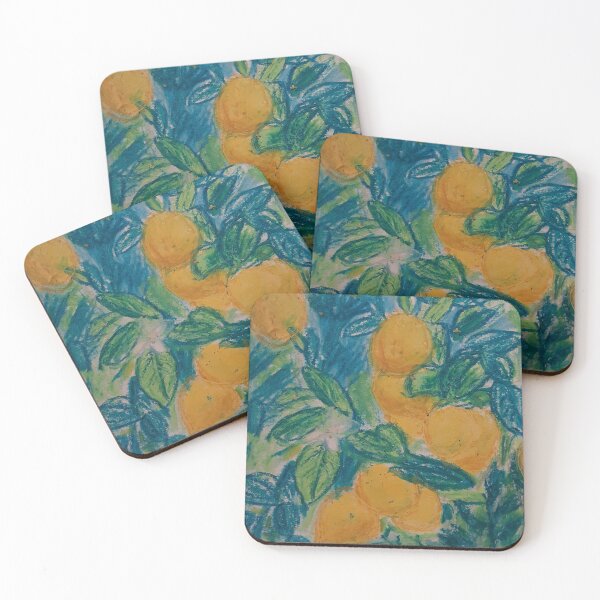 Item preview, Lemon tree illustration using oil pastels designed and sold by Areeba-R.