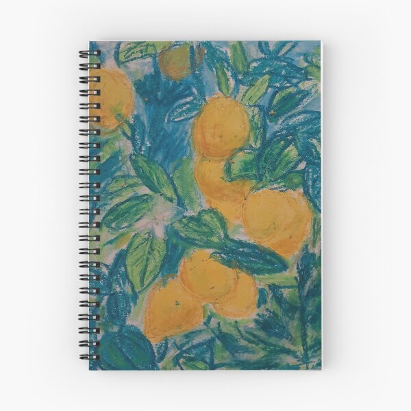 Item preview, Lemon tree illustration using oil pastels designed and sold by Areeba-R.