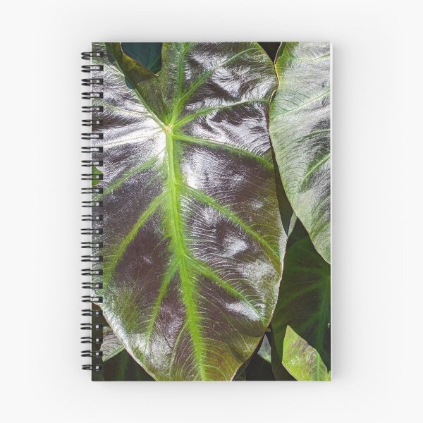 Item preview, Elephant Ear Tropical Leaf Pattern with Deep Purple and Lime Green Foliage designed and sold by PrettyLittlePic.