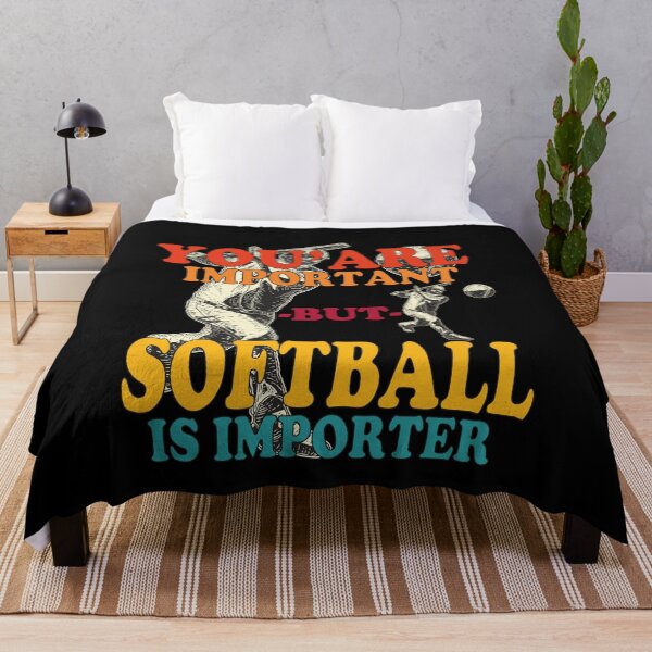 Item preview, You're Important But Softball Is Importer, Funny Slow Pich Softball, Tee Softball, Sarcastic Vintage Saying Gift For Softball Coach Mom designed and sold by Rassitni.