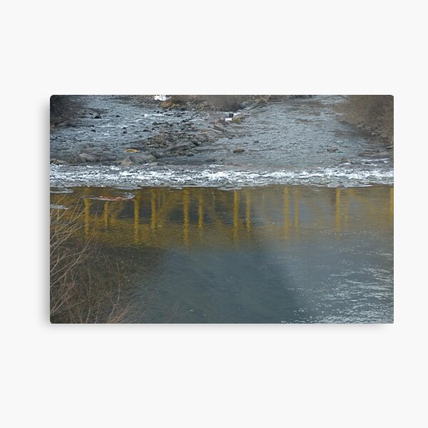 Bridge on the Talvera River, Bolzano/Bozen, Italy Metal Print