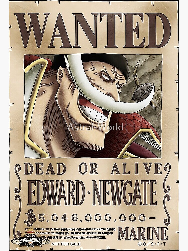 One Piece Edward Newgate Art Board Print By Astral World Redbubble