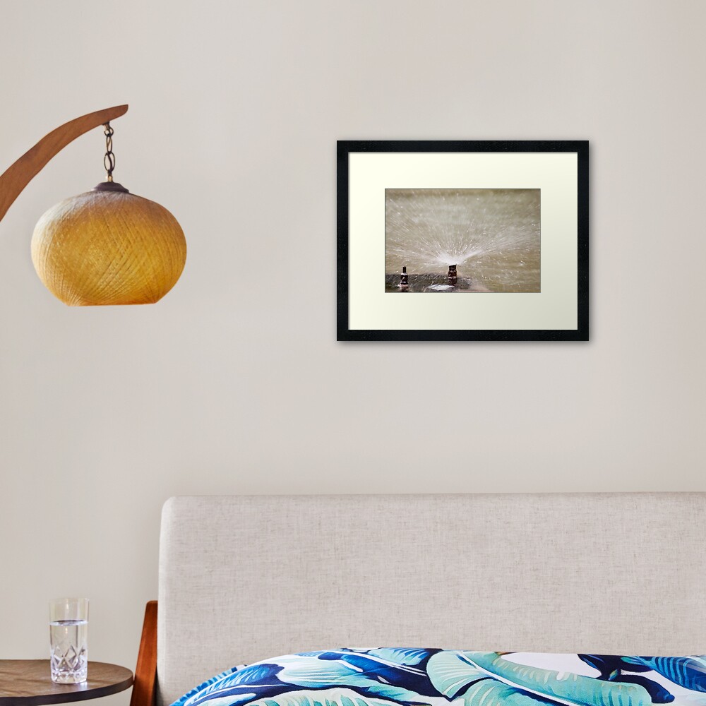 Sprinkler Spray, Vancouver, British Columbia Framed Art Print