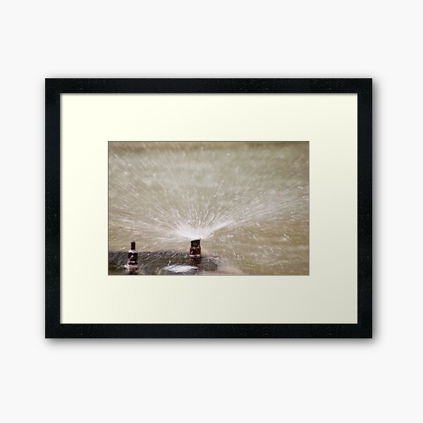 Sprinkler Spray, Vancouver, British Columbia Framed Art Print