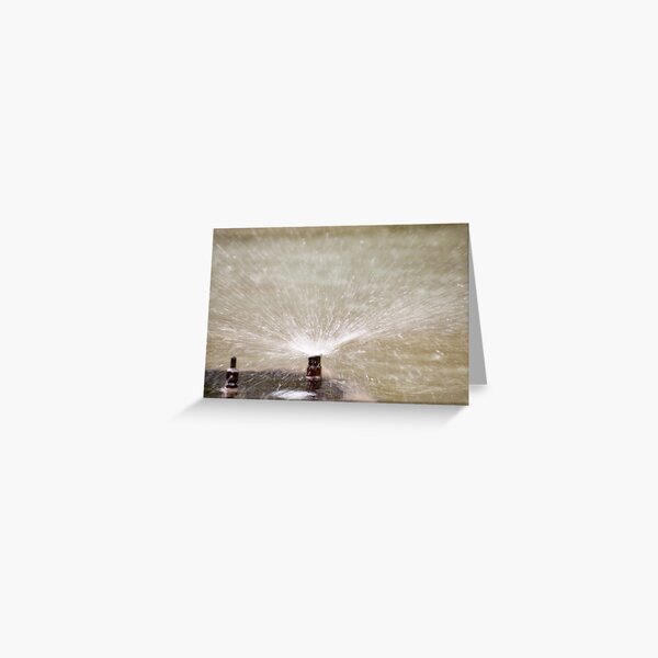 Sprinkler Spray, Vancouver, British Columbia Greeting Card
