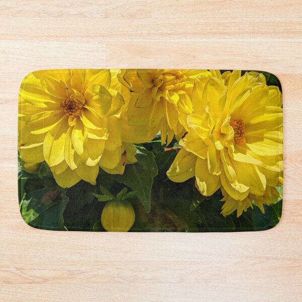 Item preview, Rustic Farmhouse Style Yellow Dahlia Flowers designed and sold by PrettyLittlePic.
