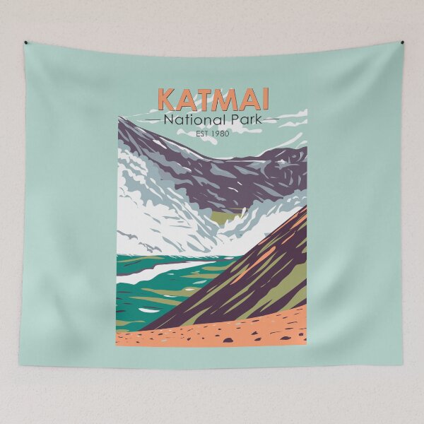 Item preview, Katmai National Park Ten Thousand Smokes Alaska Vintage designed and sold by KrisSidDesigns.