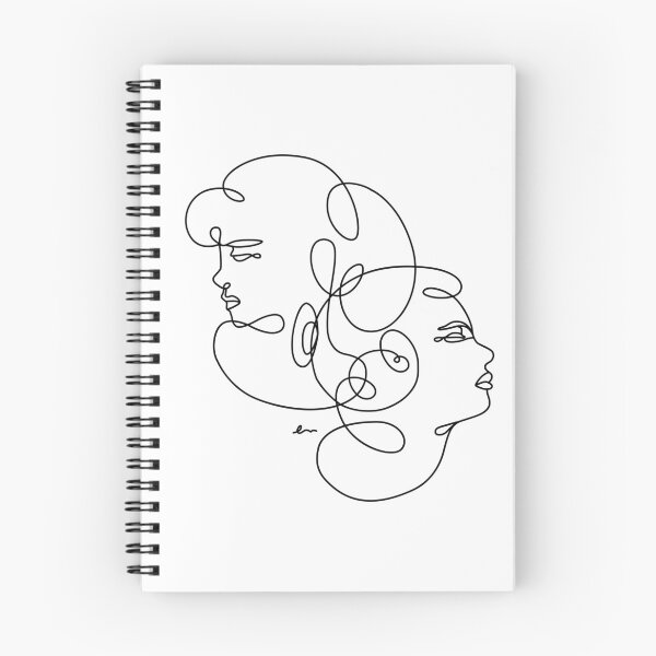 Item preview, Linear Art Abstract Portrait Two Girls 2 designed and sold by makart2.