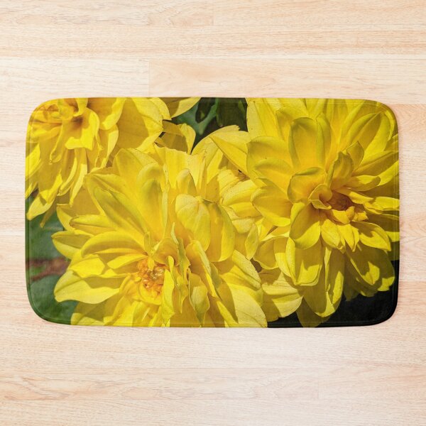 Item preview, Rustic Farmhouse Style Yellow Dahlia Flowers with Green Foliage  designed and sold by PrettyLittlePic.