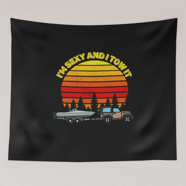 Item preview, Vintage Sunset Summer Camping - i'm Sexy and i tow it designed and sold by laiwole.