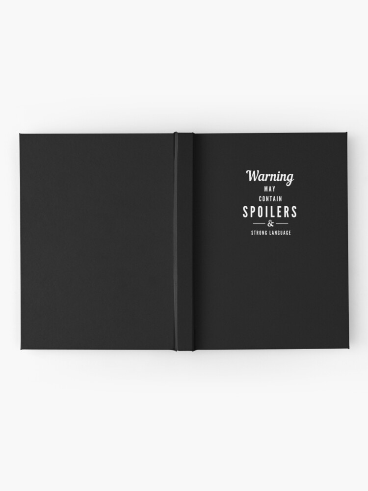 Thumbnail 2 of 3, Journal, Warning: May Contain Spoilers Strong Language Cute Trendy Humorous Slogan Books Reading Writing designed and sold by LeopardPrintLDN.