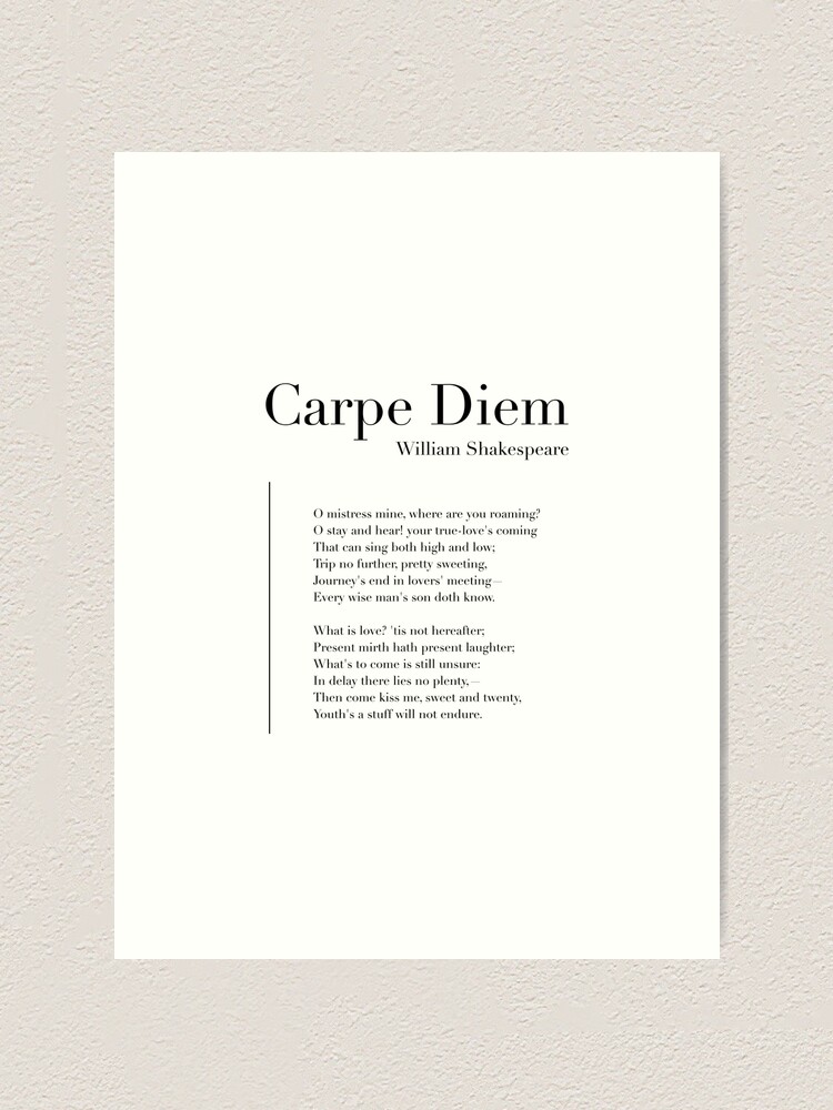 Carpe Diem Definition Print