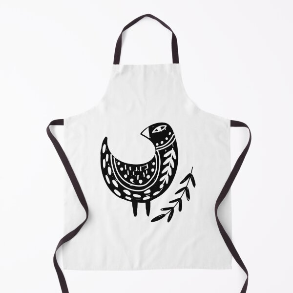 Item preview, Folk Art Bird with Branch of Leaves designed and sold by Pixelchicken.