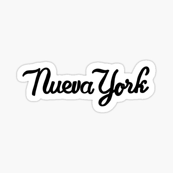 Nueva York black Glossy Sticker