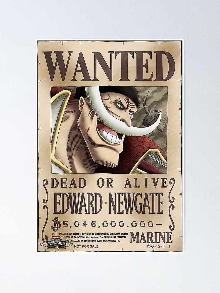 One Piece Edward Newgate Poster By Astral World Redbubble